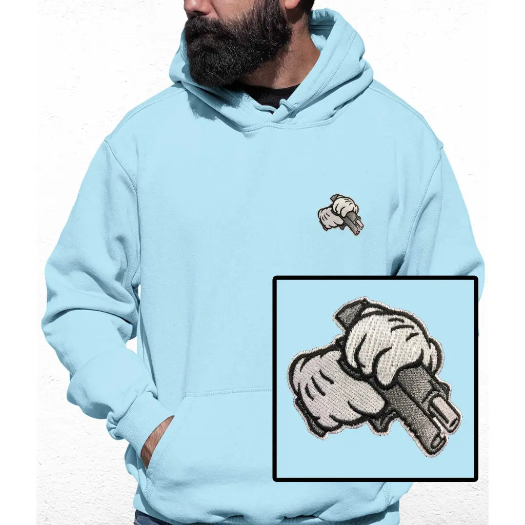 Gun Embroidered Colour Hoodie - Tshirtpark.com