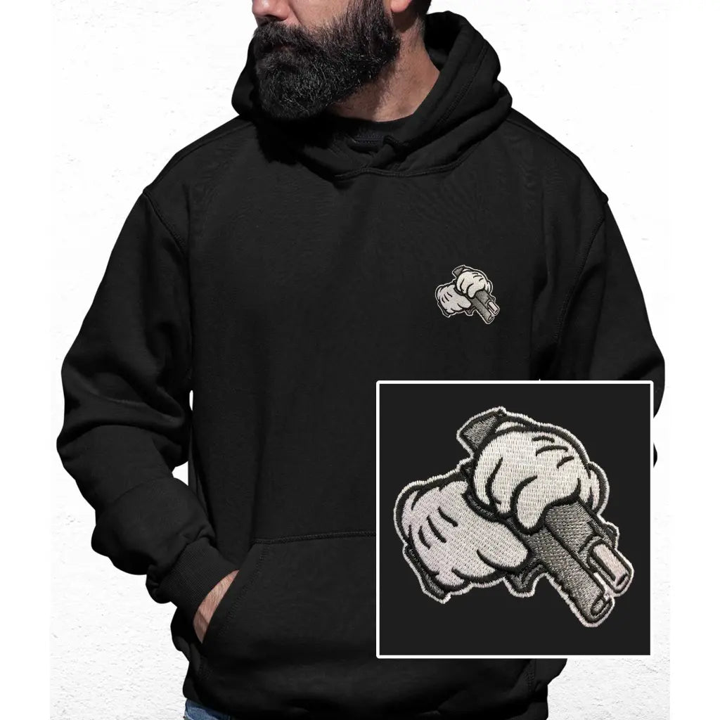 Gun Embroidered Colour Hoodie - Tshirtpark.com