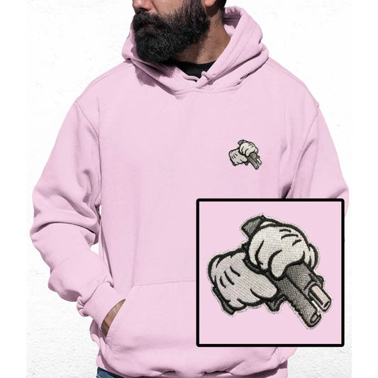 Gun Embroidered Colour Hoodie - Tshirtpark.com