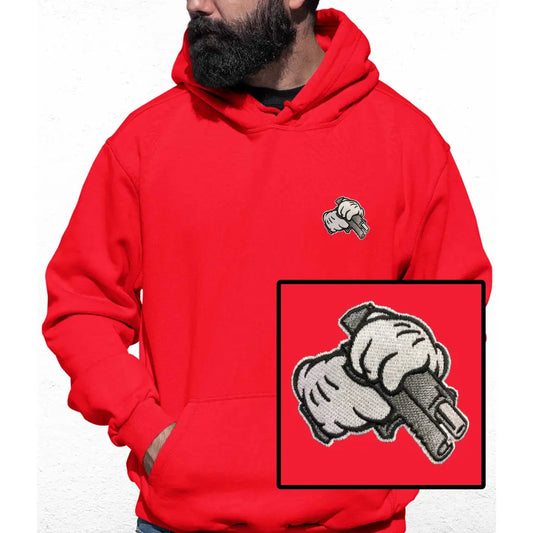 Gun Embroidered Colour Hoodie - Tshirtpark.com