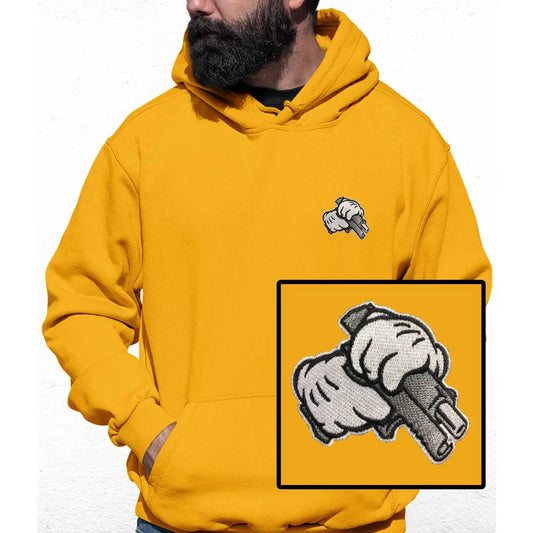 Gun Embroidered Colour Hoodie - Tshirtpark.com