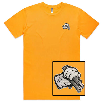 Gun Embroidered T-Shirt - Tshirtpark.com