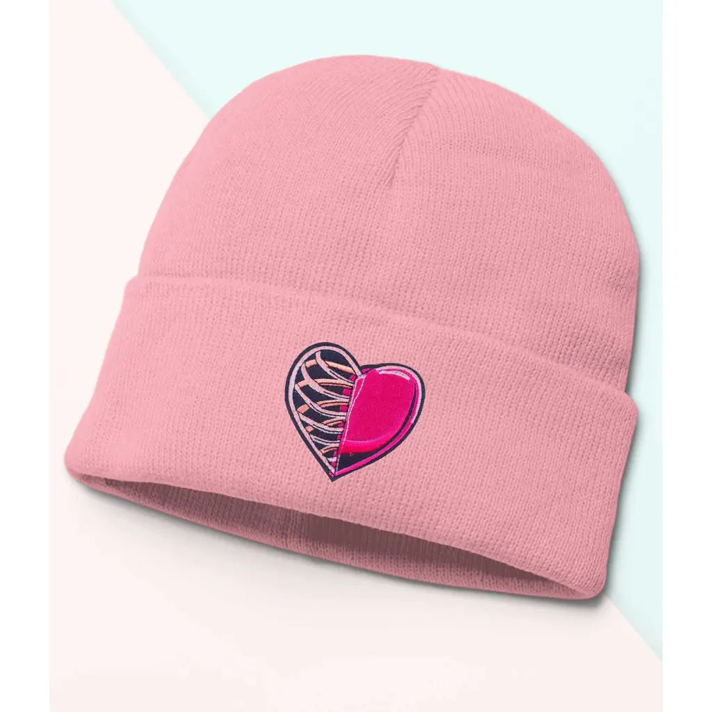 Half Skeleton Heart Beanie - Tshirtpark.com