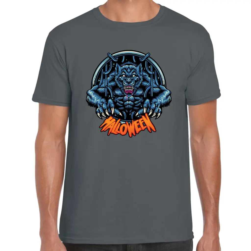 Halloween Blue Wolf T-Shirt - Tshirtpark.com