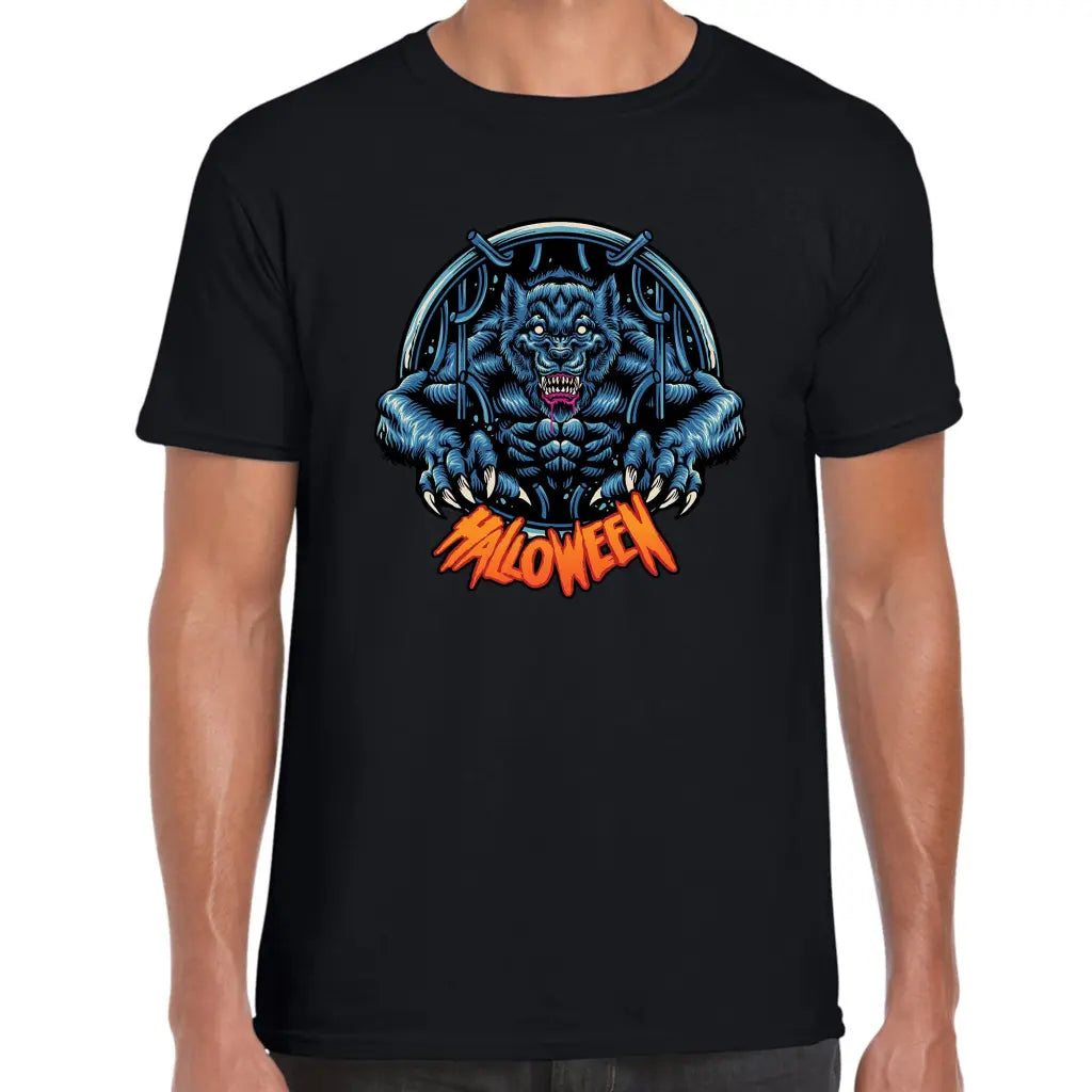 Halloween Blue Wolf T-Shirt - Tshirtpark.com