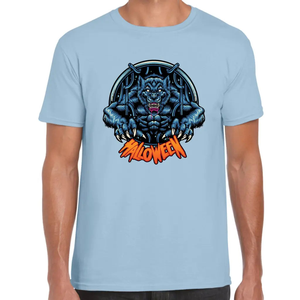 Halloween Blue Wolf T-Shirt - Tshirtpark.com