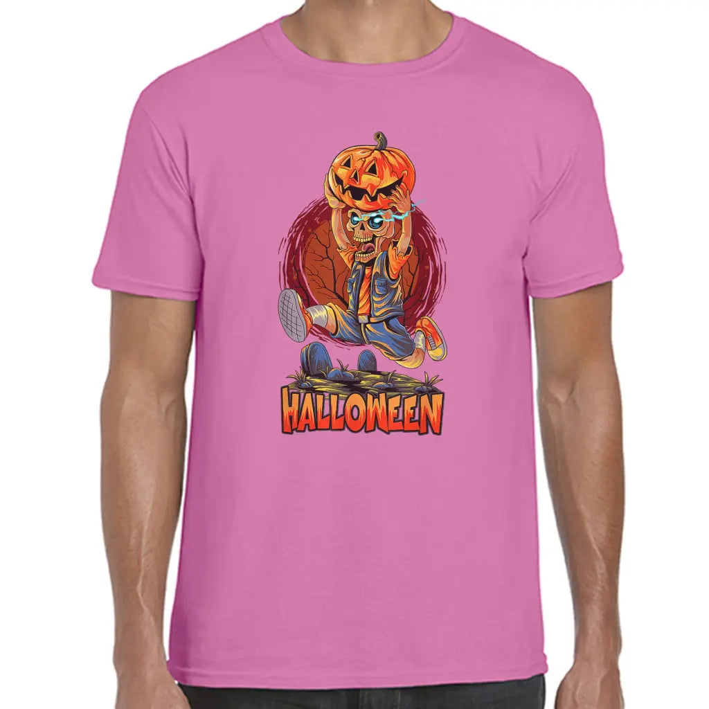 Halloween Skeleton Pumpkin T-Shirt - Tshirtpark.com