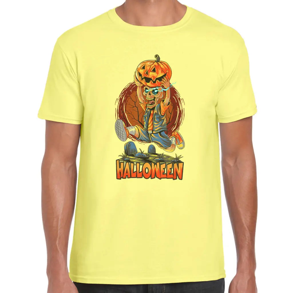 Halloween Skeleton Pumpkin T-Shirt - Tshirtpark.com