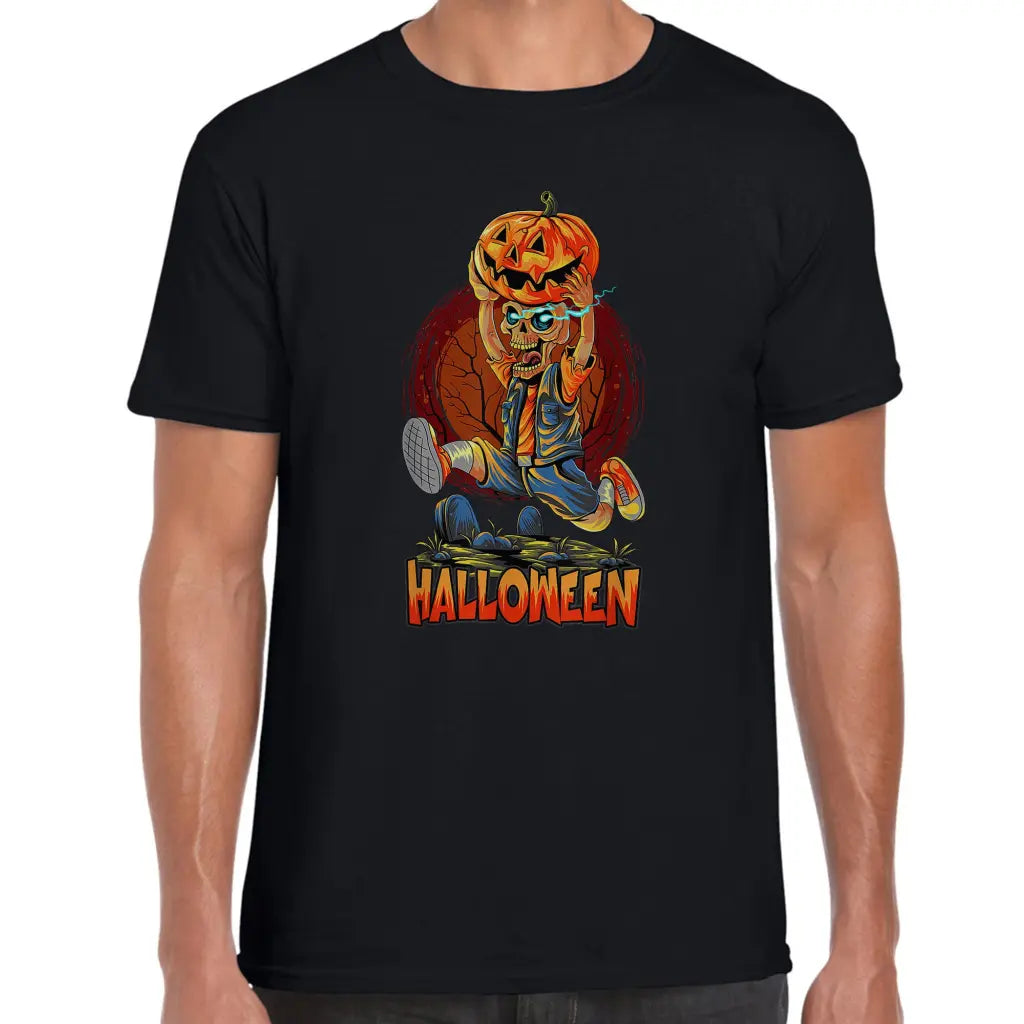 Halloween Skeleton Pumpkin T-Shirt - Tshirtpark.com