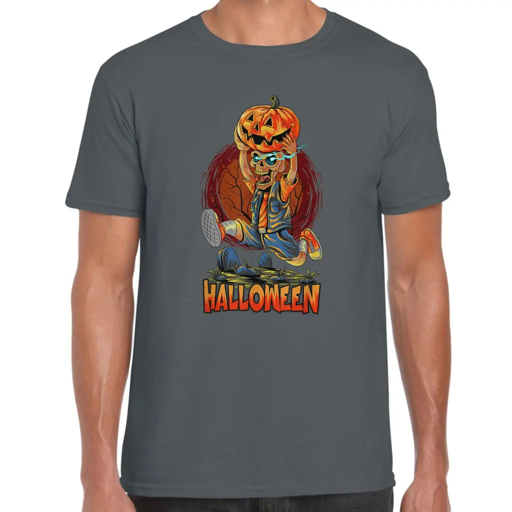 Halloween Skeleton Pumpkin T-Shirt - Tshirtpark.com