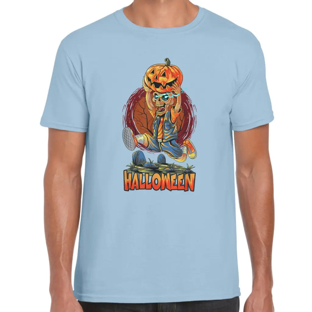 Halloween Skeleton Pumpkin T-Shirt - Tshirtpark.com