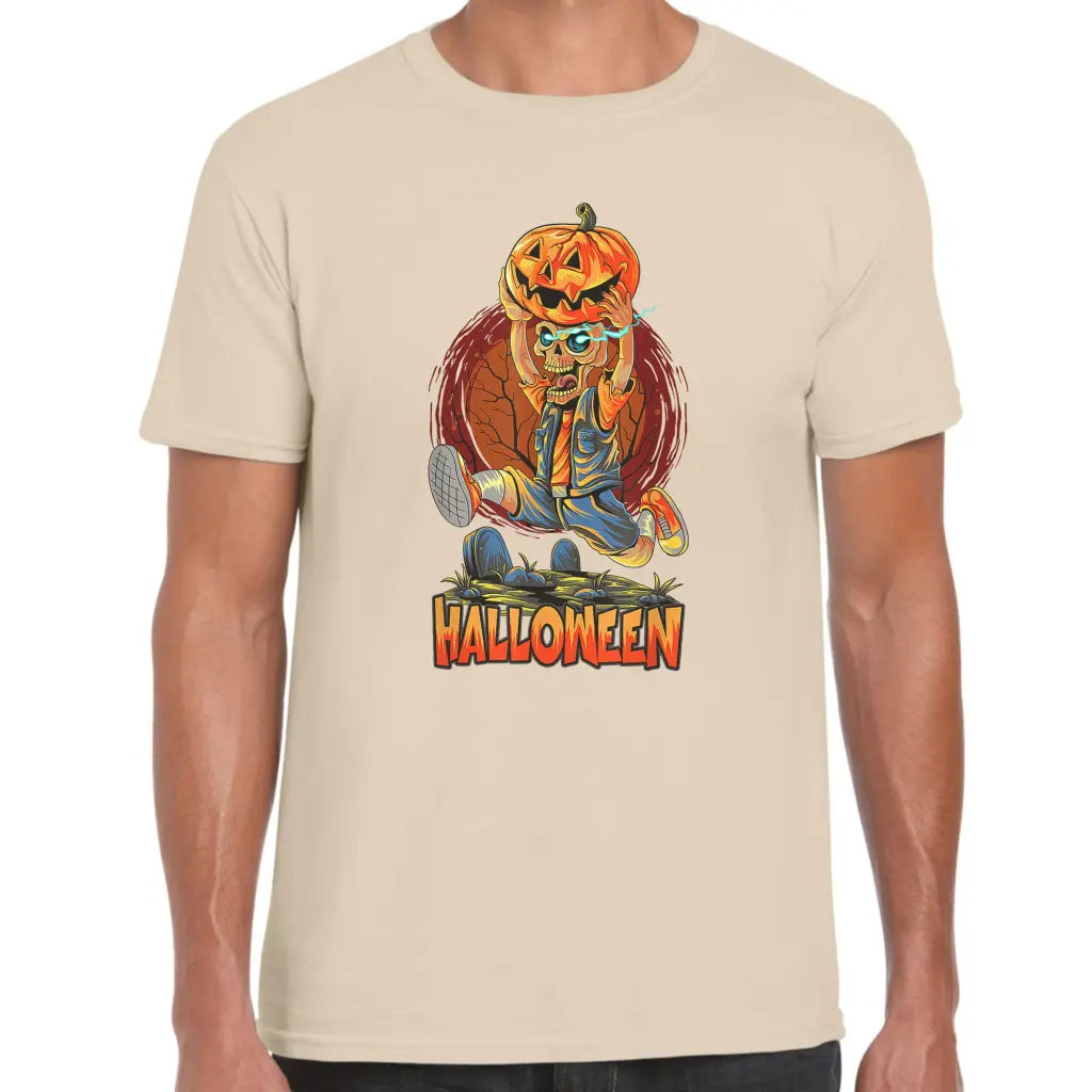 Halloween Skeleton Pumpkin T-Shirt - Tshirtpark.com