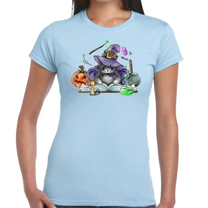 Halloween Witch Cat Ladies T-shirt - Tshirtpark.com