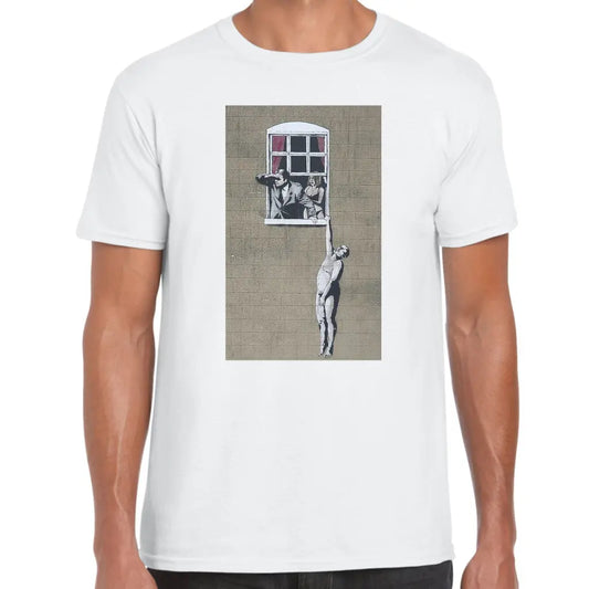 Hanging On The Window Banksy T-Shirt - Tshirtpark.com