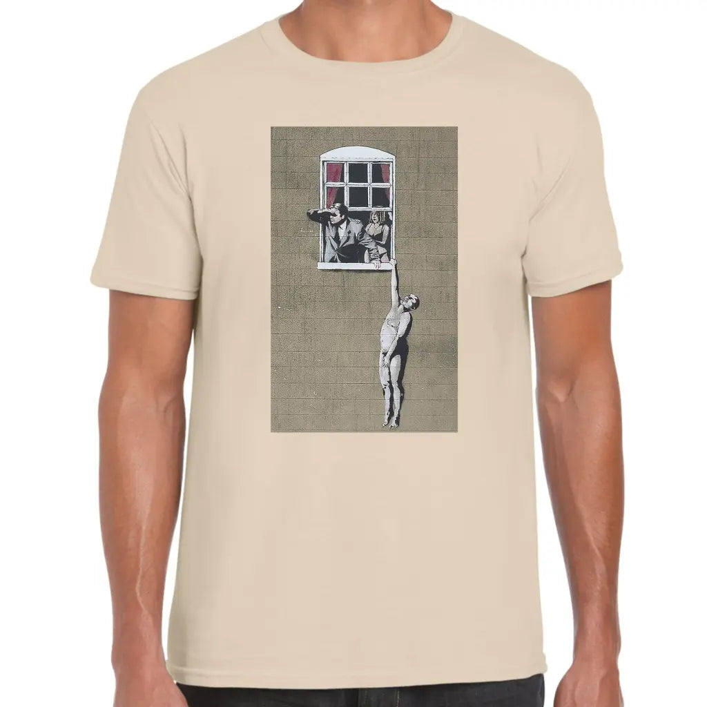 Hanging On The Window Banksy T-Shirt - Tshirtpark.com