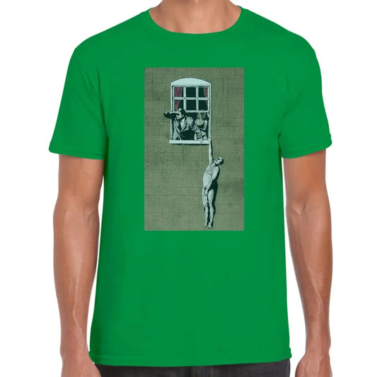 Hanging On The Window Banksy T-Shirt - Tshirtpark.com