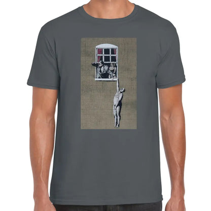 Hanging On The Window Banksy T-Shirt - Tshirtpark.com