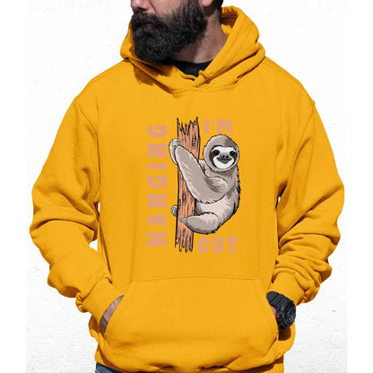 Hanging Out Sloth Colour Hoodie - Tshirtpark.com