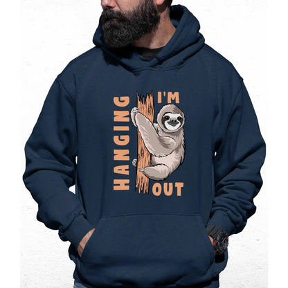 Hanging Out Sloth Colour Hoodie - Tshirtpark.com