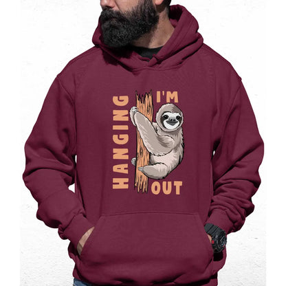 Hanging Out Sloth Colour Hoodie - Tshirtpark.com