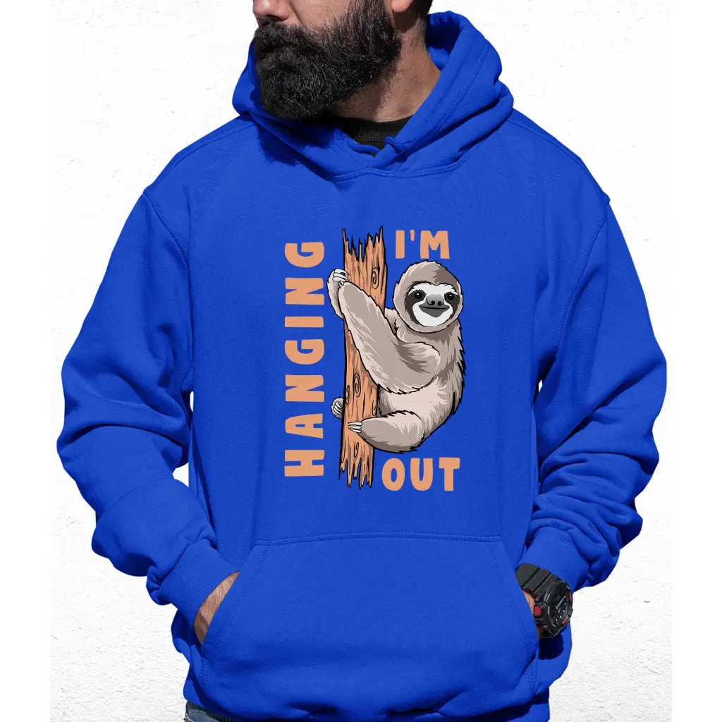 Hanging Out Sloth Colour Hoodie - Tshirtpark.com