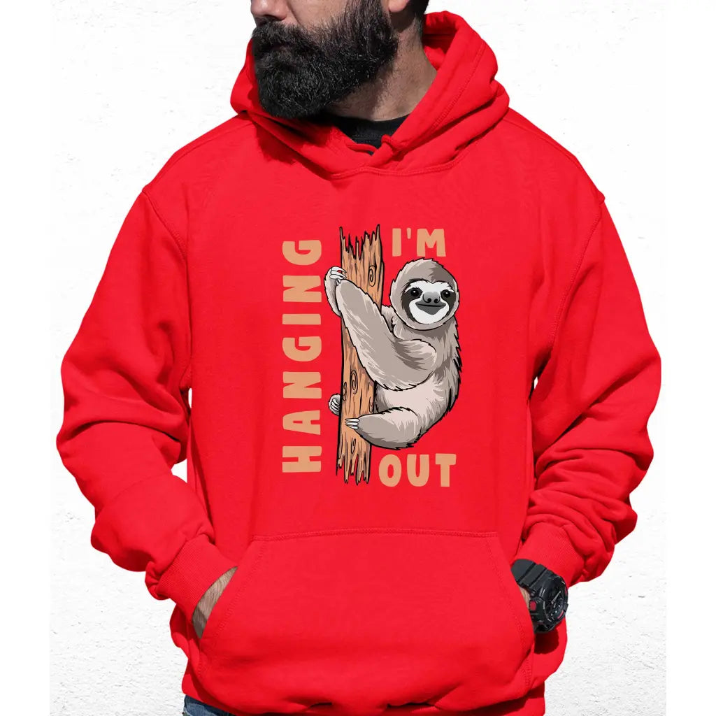 Hanging Out Sloth Colour Hoodie - Tshirtpark.com