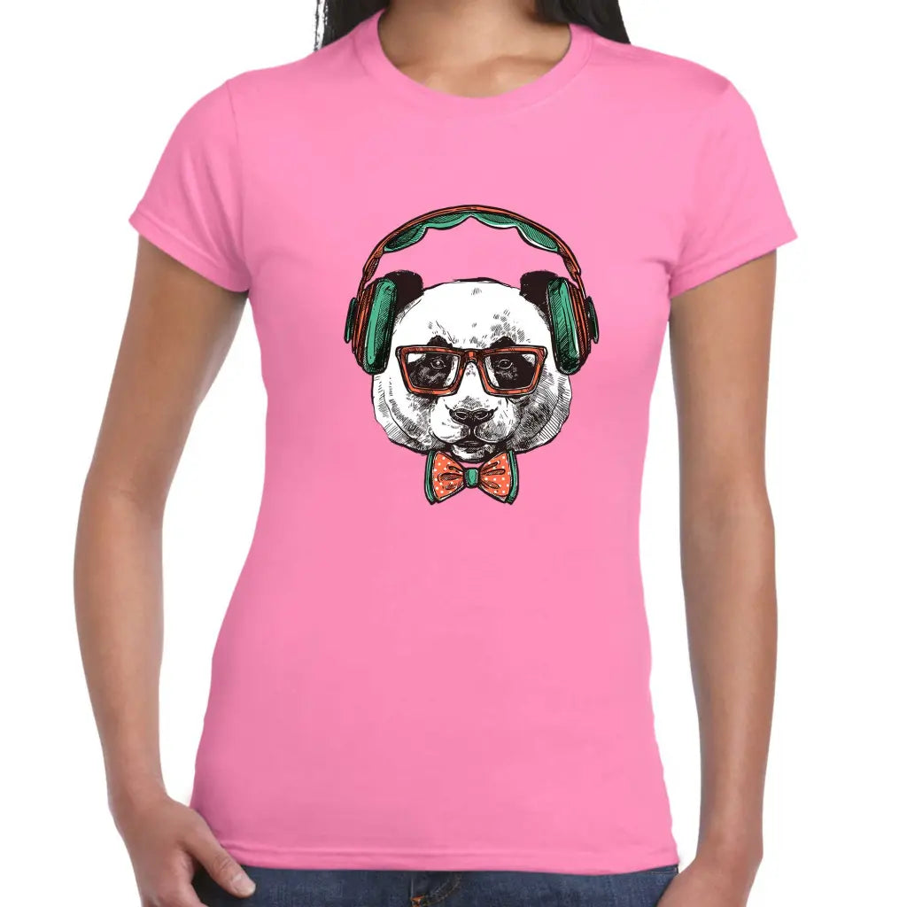 Headphone Panda Ladies T-shirt - Tshirtpark.com