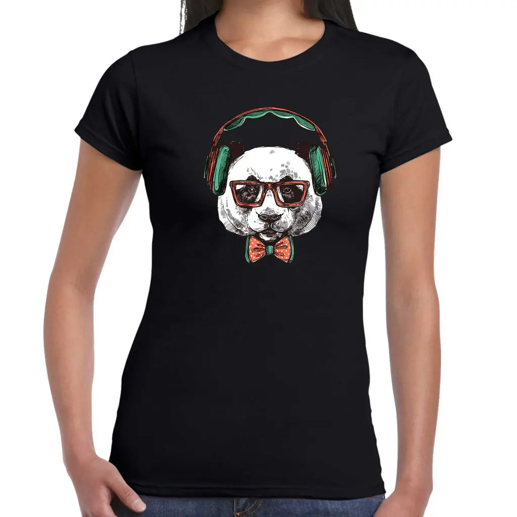 Headphone Panda Ladies T-shirt - Tshirtpark.com