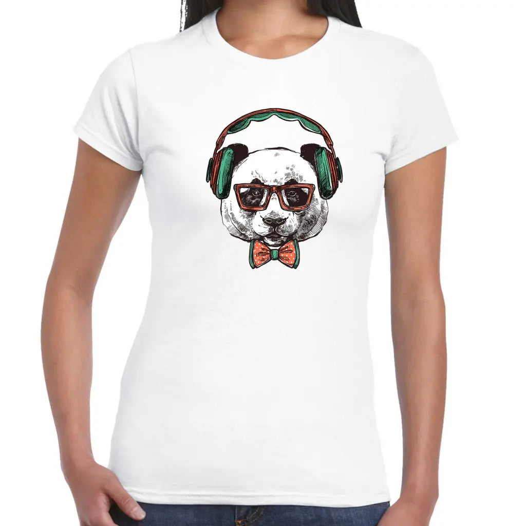 Headphone Panda Ladies T-shirt - Tshirtpark.com