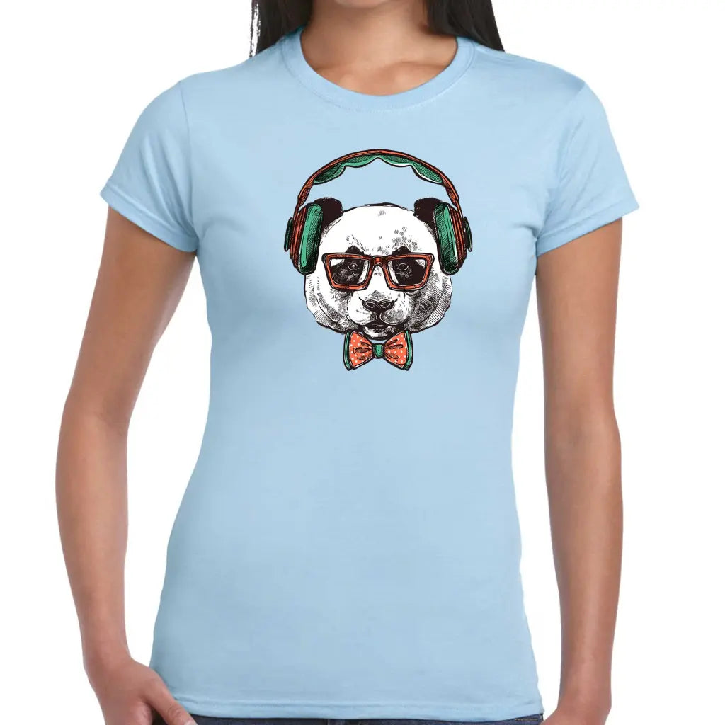 Headphone Panda Ladies T-shirt - Tshirtpark.com