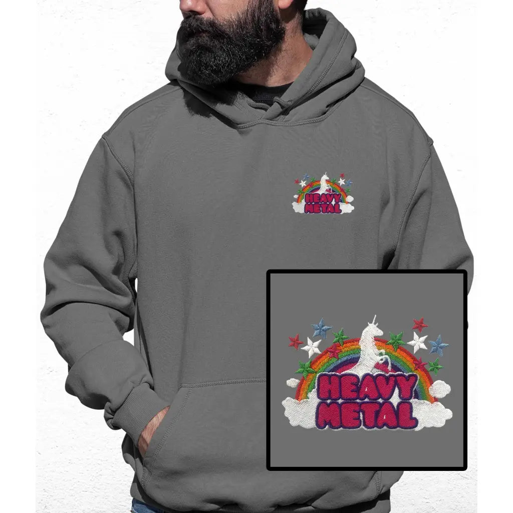 Heavy Metal Embroidered Colour Hoodie - Tshirtpark.com