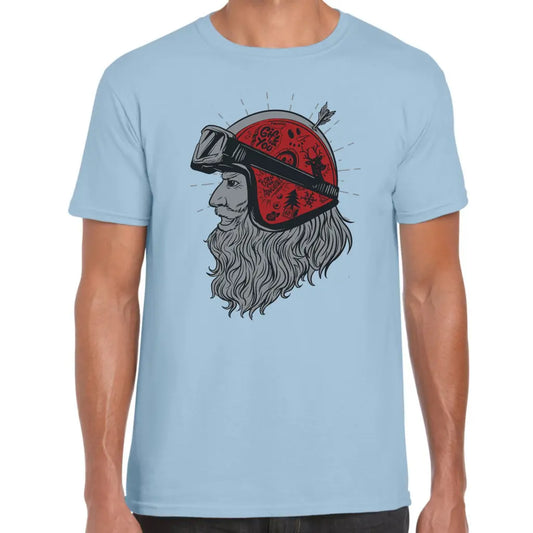 Helmet Santa T-Shirt - Tshirtpark.com