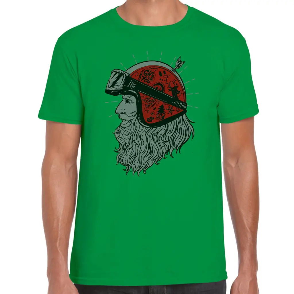 Helmet Santa T-Shirt - Tshirtpark.com