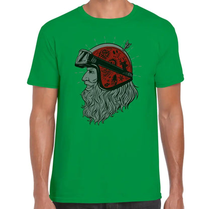 Helmet Santa T-Shirt - Tshirtpark.com