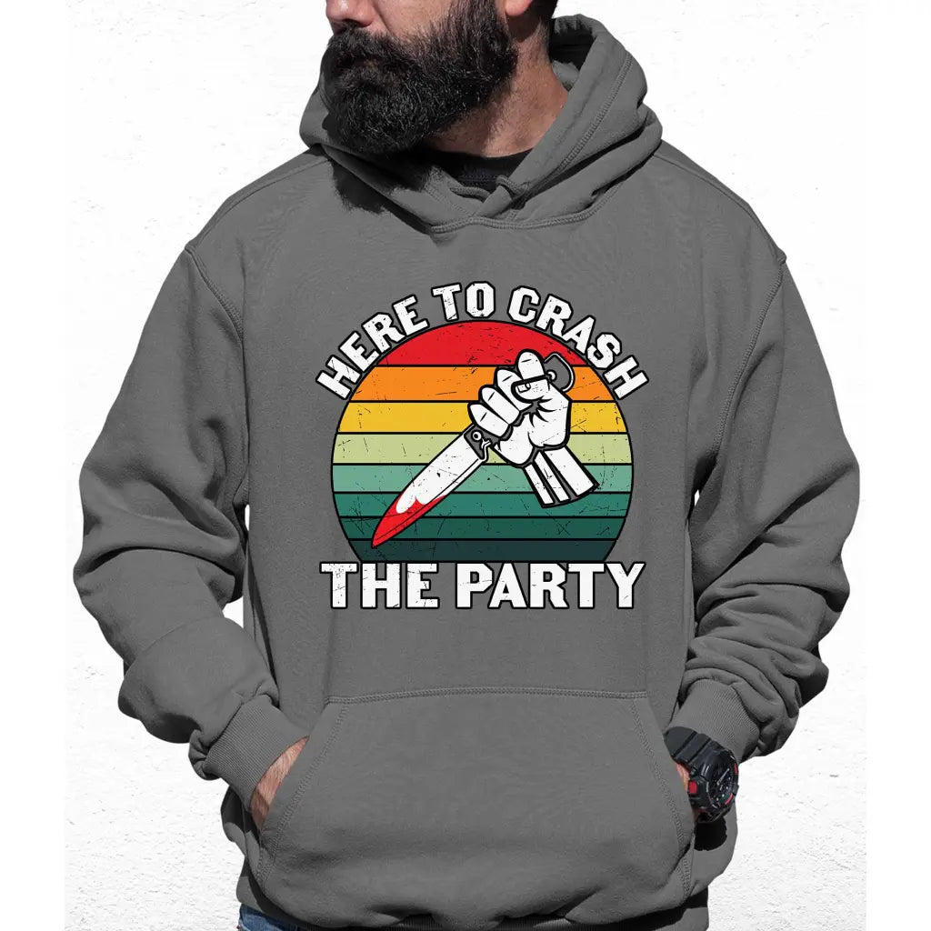 Here To Crash The Party Colour Hoodie - Tshirtpark.com