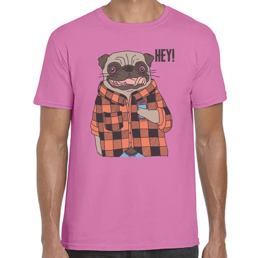 Hey Drinking Pug T-Shirt - Tshirtpark.com