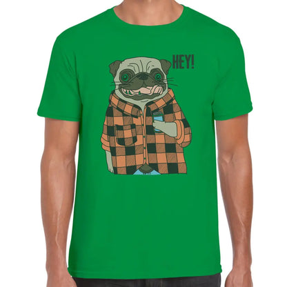 Hey Drinking Pug T-Shirt - Tshirtpark.com