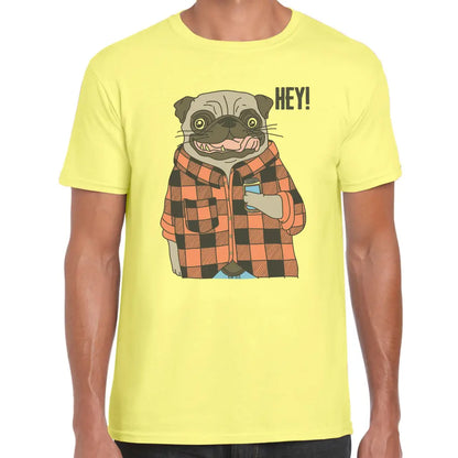 Hey Drinking Pug T-Shirt - Tshirtpark.com