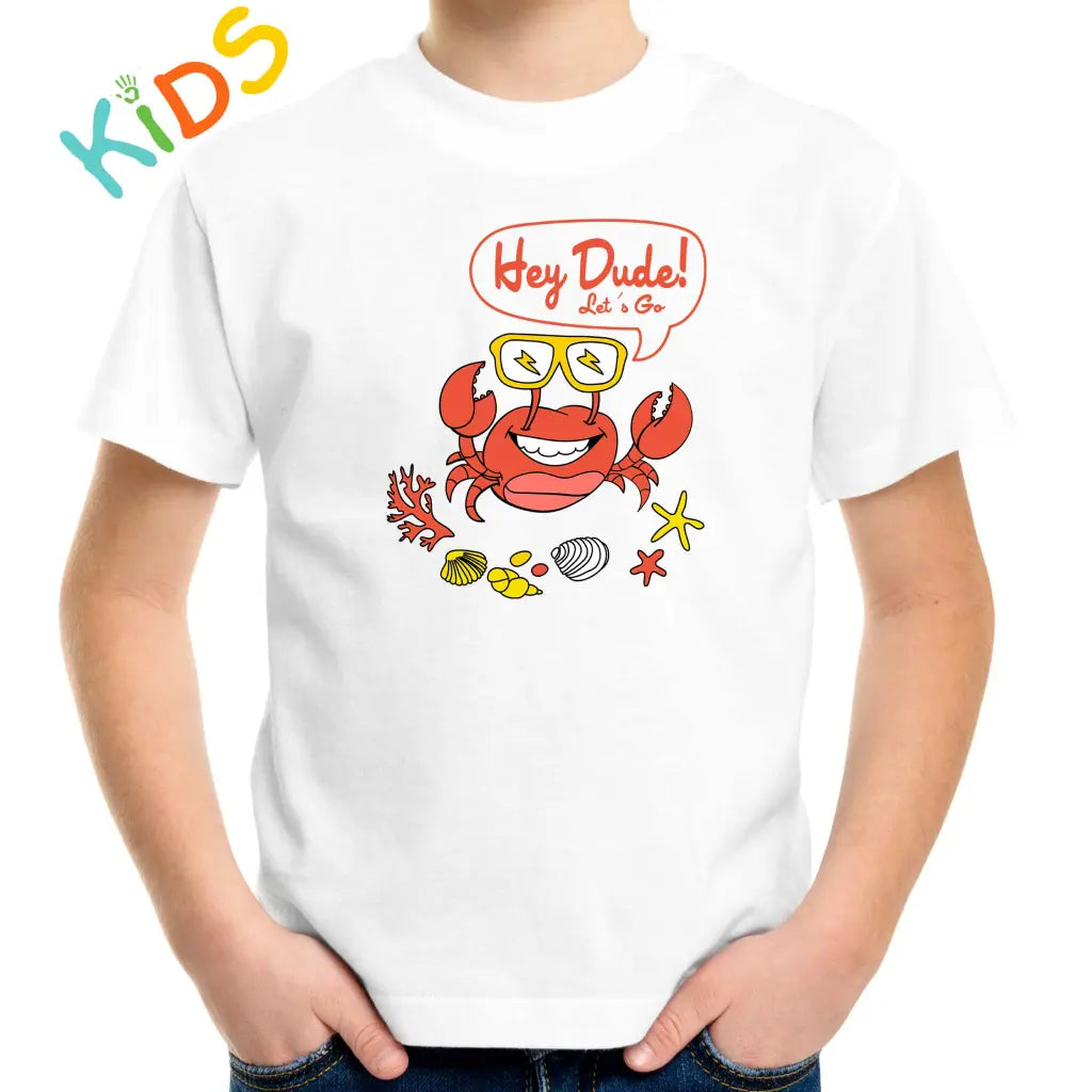 Hey Dude Crab Kids T-shirt - Tshirtpark.com