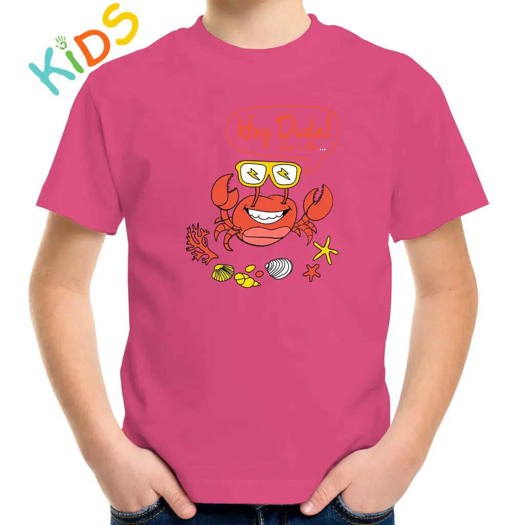 Hey Dude Crab Kids T-shirt - Tshirtpark.com