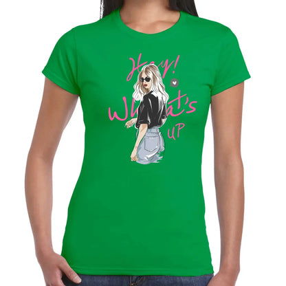 Hey What’s Up Ladies T-shirt - Tshirtpark.com