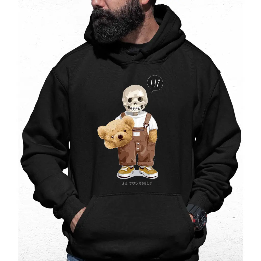 Hi Be Yourself Bear Colour Hoodie - Tshirtpark.com