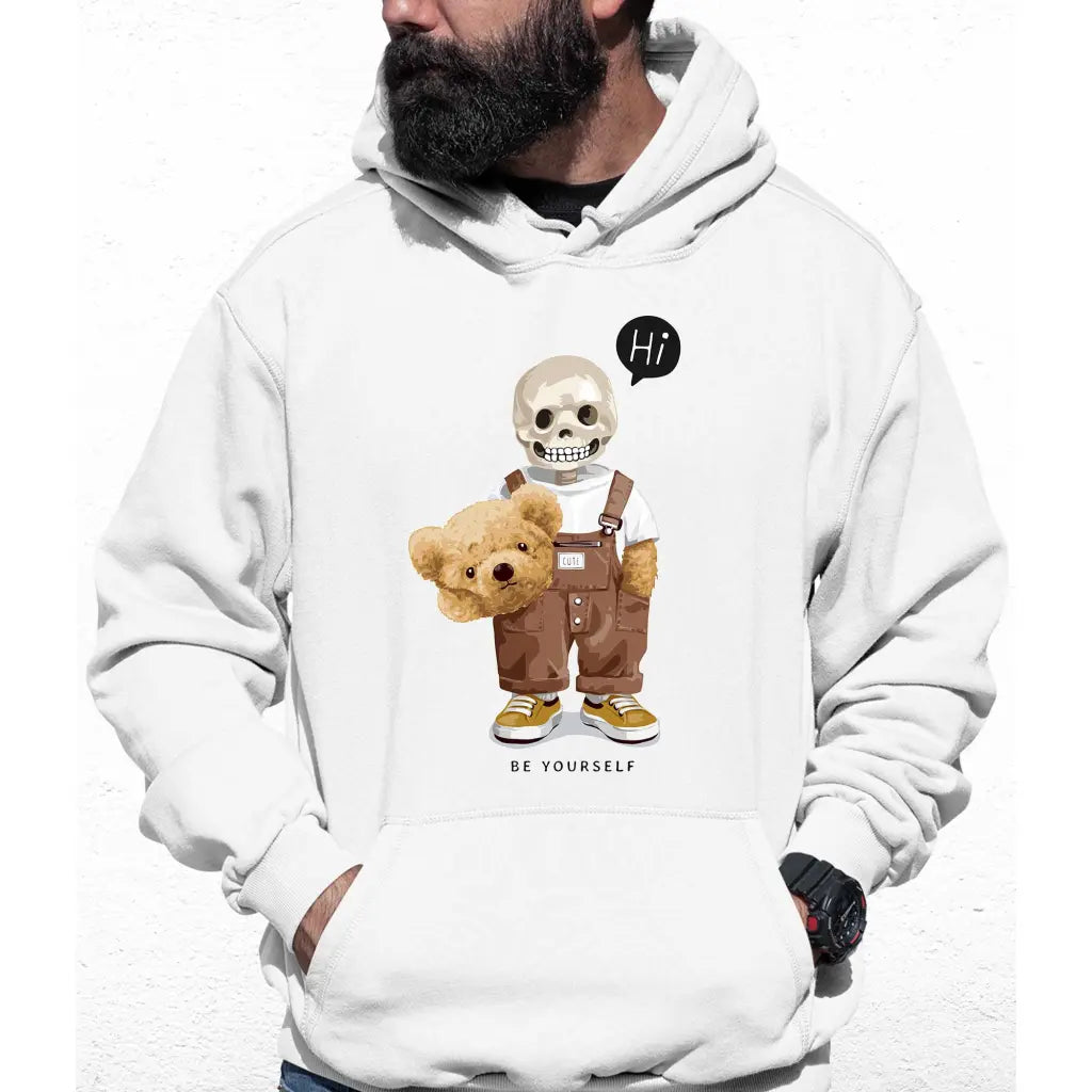 Hi Be Yourself Bear Colour Hoodie - Tshirtpark.com