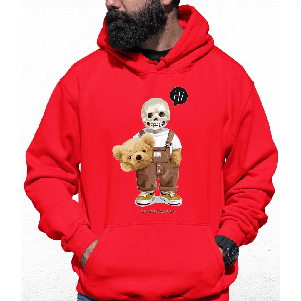 Hi Be Yourself Bear Colour Hoodie - Tshirtpark.com