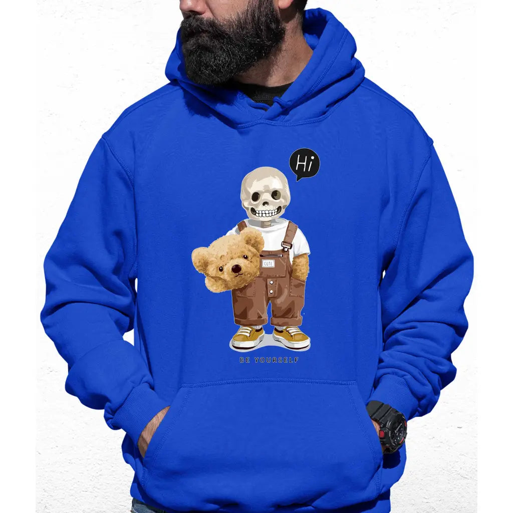 Hi Be Yourself Bear Colour Hoodie - Tshirtpark.com