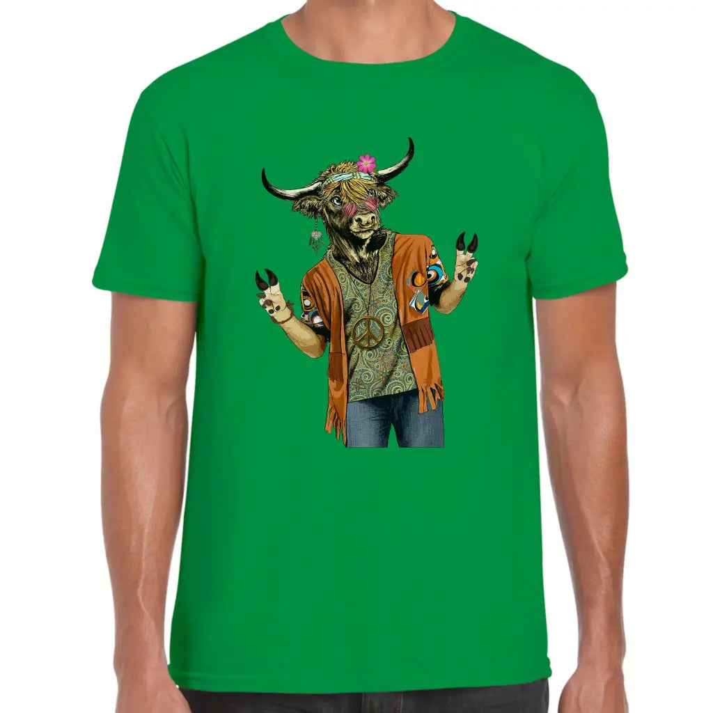 Hippie Cow T-Shirt - Tshirtpark.com