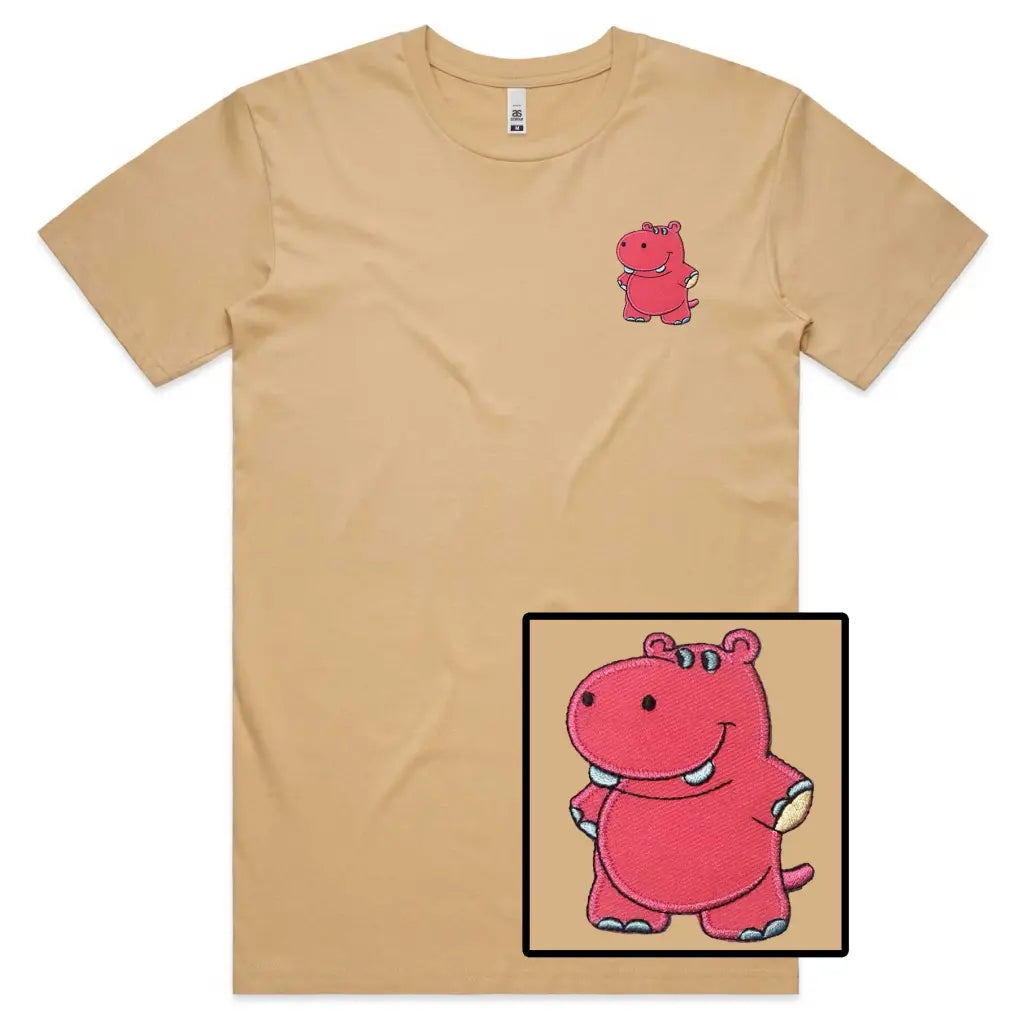 Hippo Embroidered T-Shirt - Tshirtpark.com