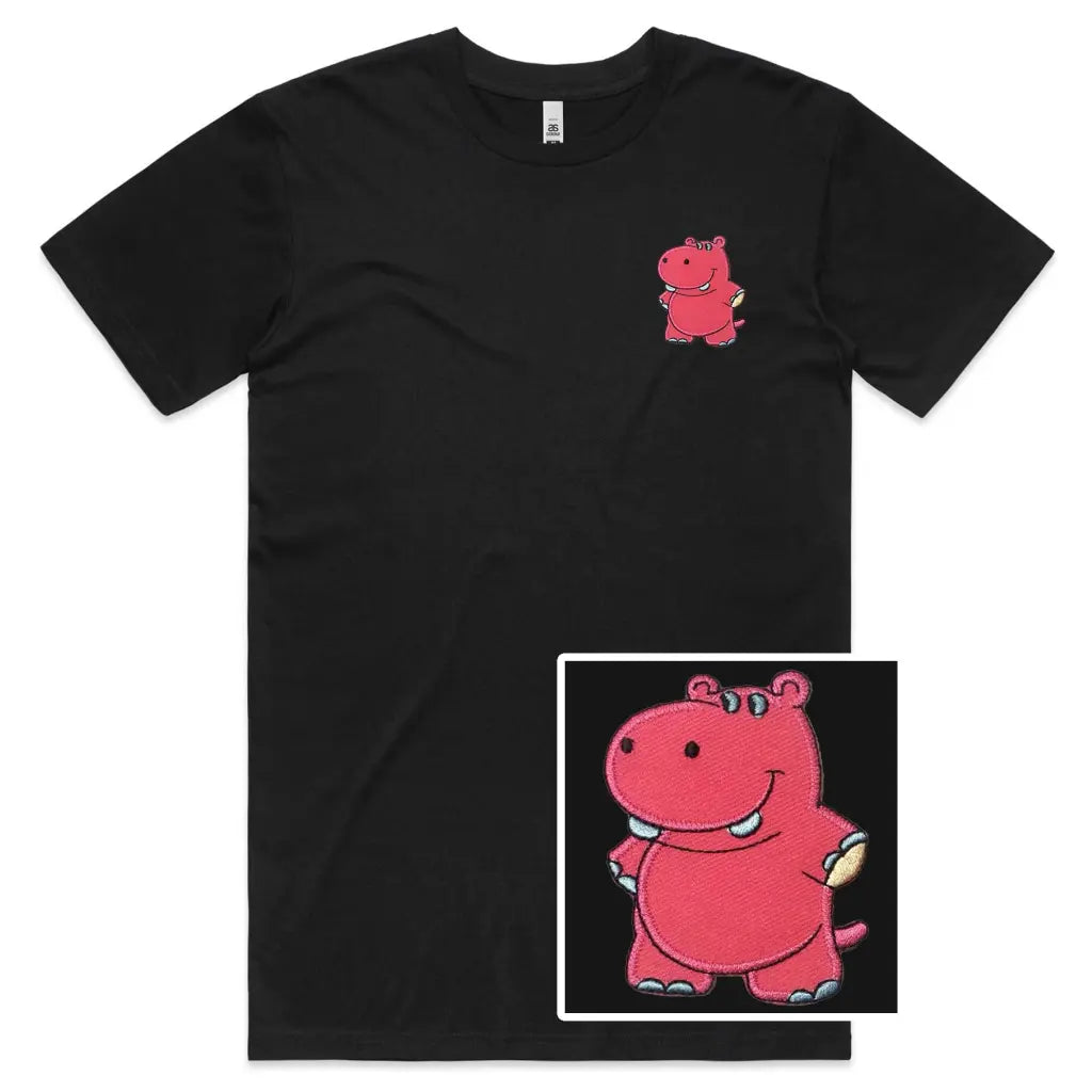 Hippo Embroidered T-Shirt - Tshirtpark.com