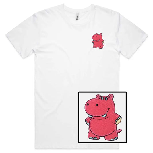 Hippo Embroidered T-Shirt - Tshirtpark.com