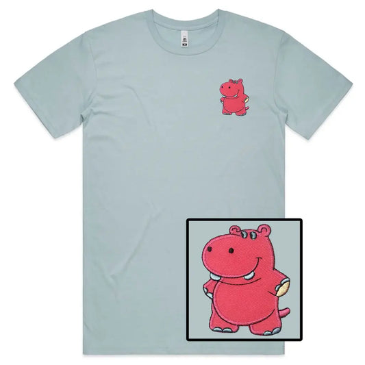 Hippo Embroidered T-Shirt - Tshirtpark.com